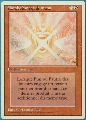 Mana Flare (WB) Revised (FRENCH) HEAVILY PLD Red Rare CARD (185343) ABUGames - Image 1 of 2