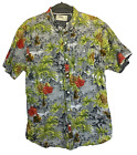 Free Planet Shirt Men's Size Extra Large Xl Tropical Short Sleeve Button Up