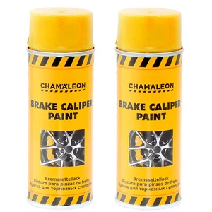 Bremssattellack 2x 400ml Spray Gelb glänzend 1K BRAKE CALIPER Chamäleon - Afbeelding 1 van 3
