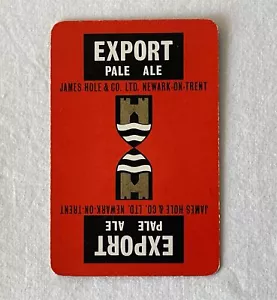 Vintage Single Swap Playing Card JAMES HOLE & CO Ltd. EXPORT PALE ALE - Bild 1 von 3