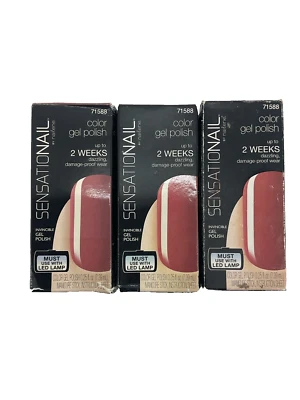 PACK de 3 esmaltes en gel SensatioNail Color 71588 MAUVE MAVEN Tono Nuevo de Lote Antiguo *LEER* Foto 1 de 4