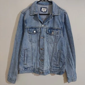 INSIGHT Button Up Biker Denim Truck Jean Unisex Mens Womens Jacket - Size Small - Picture 1 of 6