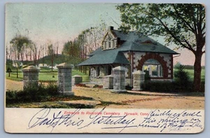 Entrance To Riverside Cemetery Norwalk, Conn. c1905 Postcard - Picture 1 of 2