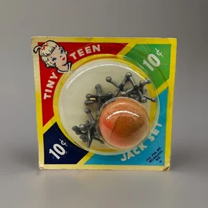 Vtg NOS Jack Set Jacks & Ball Toy Tiny Teen Brand Milwaukee 1960’s - Picture 1 of 4
