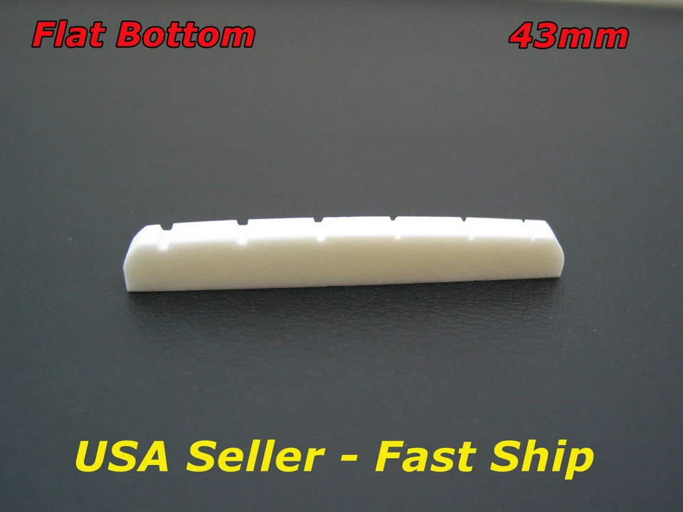 43mm Bone Nut For Fender Stratocaster Telecaster Squier Strat Tele Style Guitars - Image 1 of 1