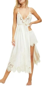 NEW $398 Free People sz XS Embroidered Lace Dress & Shorts 2 pc Set Bohemian - Picture 1 of 2