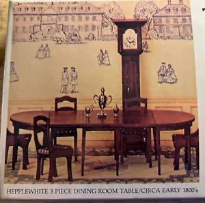 The House Of Miniatures Kit Mesa de Comedor Hepplewhite 3 Piezas #40006 De Colección - Imagen 1 de 3