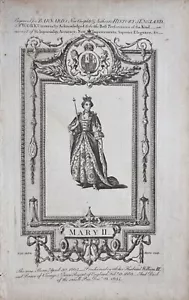 IMPRESIÓN ANTIGUA ORIGINAL MARÍA II 1790 - Imagen 1 de 3