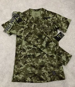 Nike Pro Hypercool T Shirt And 3/4 Leggings SET 932392 385 CAMO 932418 385 S - Picture 1 of 12