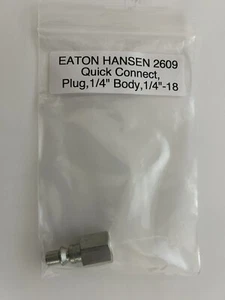 EATON HANSEN 2609 Quick Connect,Plug,1/4" Body,1/4"-18 - Picture 1 of 1