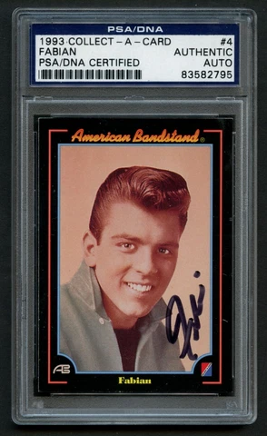 Fabian Forte #4 signed autograph 1993 American Bandstand Trading Card PSA Slab Cover