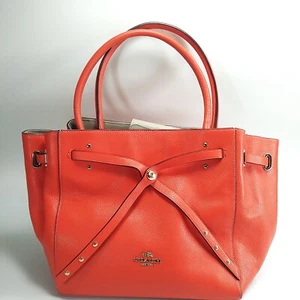 Coach Watermelon Turnlock cravatta piccola tote borsa in pelle di ciottoli borsa 35838 B1592 - Foto 1 di 11