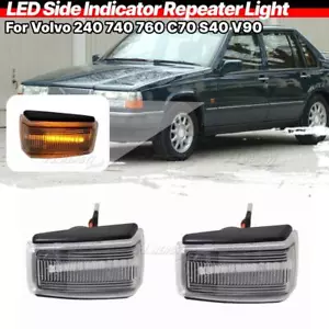 2X Intermitentes laterales cristal claro Volvo 240 740 760 850 940 960 C70 S40 S70 - Imagen 1 de 8