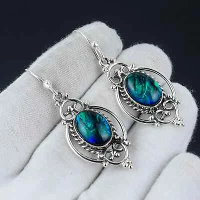 Australian Triplet Opal Gemstone Earring 925 Sterling Silver Jewelry Earring - Image 1 of 4
