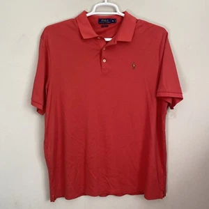 Ralph Lauren Polo Classic Fit Mens XL Multicolor Pony Salmon Pink Cotton Golf - Picture 1 of 9