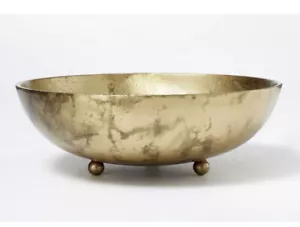 Threshold designed with studio mcgee gold cast metal bowl 3 Round Leg - Picture 1 of 7