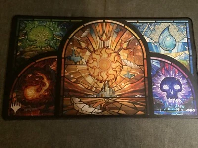 Limited Edition MTG - Magic the Gathering Stained Glass Mana Stitched Playmat - image 1 of 3