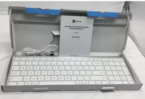 ICLEVER IC-BK10 ULTRA SLIM FULL SIZE RECHARGEABLE WIRELESS KEYBOARD - Picture 1 of 1
