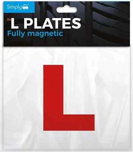 2 x Red Fully Magnetic Learner Driver L Plates for Learning Drivers Easy on off - Picture 1 of 6