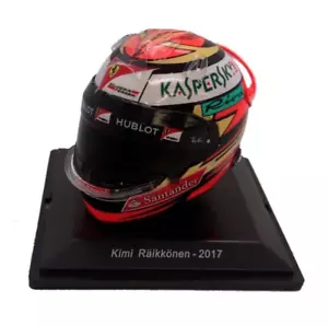 F1 Kimi Raikkonen Ferrari 2017 Rare Helmet Scale 1:5 Formula 1 + Magazine - Picture 1 of 1