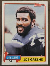 1981 Topps #495 Joe Greene Football card Pittsburgh Steelers! HOF!