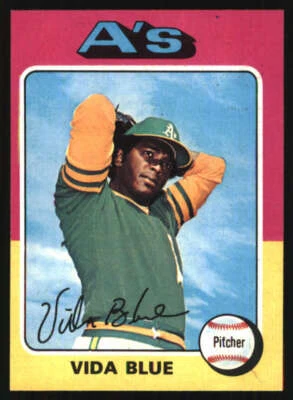 1975 Topps Mini #510 Vida Blue EX/EX+ Athletics 606353 - Image 1 of 2