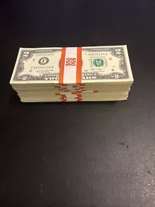 25 ($2 BILLS) TWO DOLLAR BILLS UNCIRCULATED SEQUENTIAL - Series 2013 - Picture 1 of 3