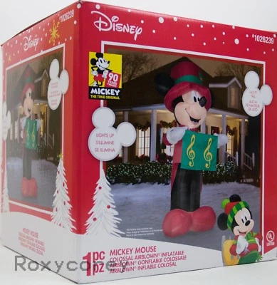Cancionero inflable Navidad Disney 14,5 pies Mickey Mouse elegante atuendo para villancicos  Foto 1 de 3