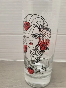 Tequila Rose Drinking Barware Glass Spanish Model Girl Collectible Vintage - Picture 1 of 12