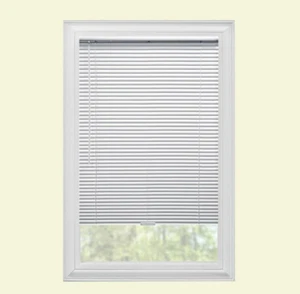 Hampton Bay White Cordless Room Darkening 1 in. Vinyl Mini Blind 36-1/2"x48" - Picture 1 of 9