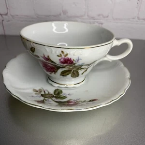 Juego de taza de té y platillo vintage de porcelana china rosa inglesa Japón - Imagen 1 de 7