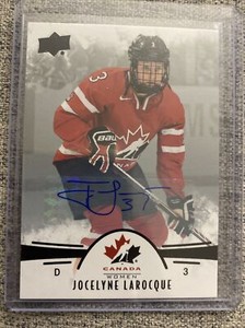 2016 Upper Deck Team Canada Juniors Women's Black Jocelyne Larocque #20 Auto