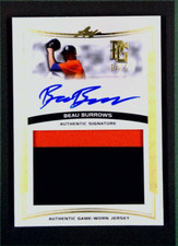 2014 Leaf Perfect Game Showcase Patch Auto Beau Burrows #A-BB1 Auto /25