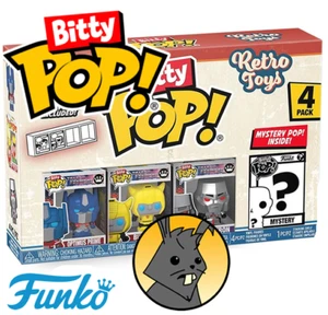 Paquete de 4 juguetes retro Transformers - Optimus Megatron - Bitty Pop! - Funko Hasbro - Imagen 1 de 5