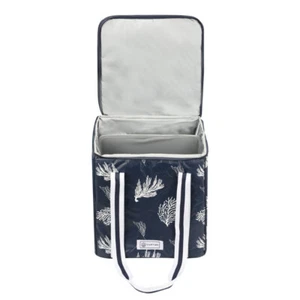 OurTime Insulated Double Compartment Cooler Bag Navy Coral - Picture 1 of 1