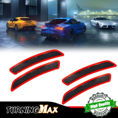 Smoke Lens Front/Rear Bumper Side Marker Reflector kit For 20-22 Toyota GR Supra - Image 1 of 4