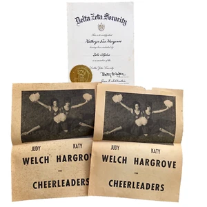 Southwest Texas State College Cheerleader Flyer Judy Welch Katy Hargrove Sororit - Picture 1 of 7