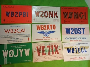 QSL cards postcards lot of 54 from U.S.A 60's-80's - Imagen 1 de 6