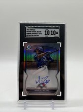 2023 Bowman Chrome Autograph Refractor /499 Manuel Beltre #CPA-MB Auto SGC 10/10