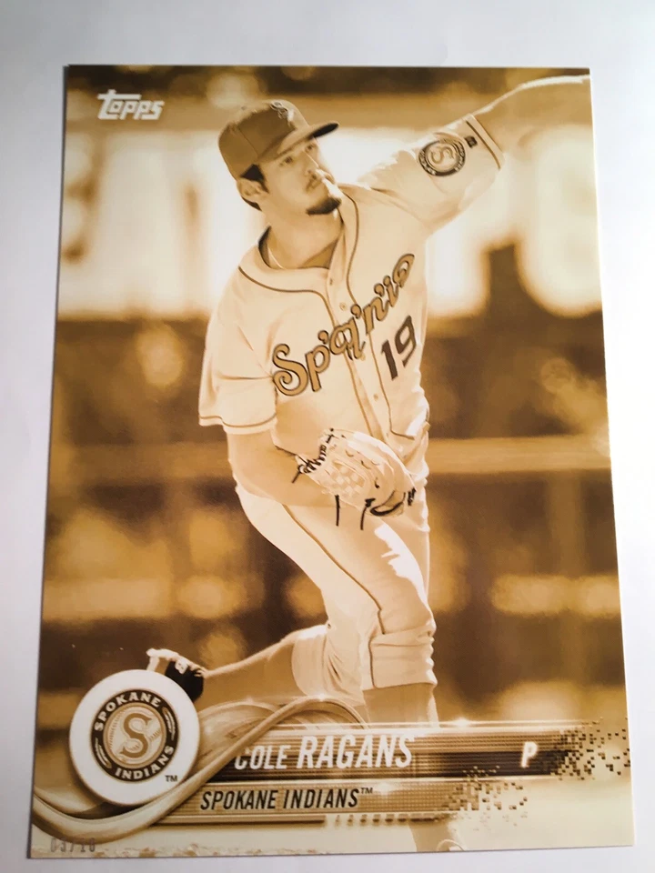 2018 Topps Pro Debut Jumbo 5x7 Cole Ragans Indians 160 Gold 03/10 - Image 1 of 1