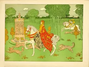 ORIGINAL VINTAGE FRENCH POSTER LA CHATELAINE DOUDELET ESTAMPE MODERNE 1897 - Picture 1 of 1
