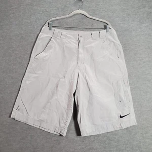 VINTAGE Nike Men Shorts 36 Gray Ripstop Cargo Outdoor Hiking Logo Y2K READ - Picture 1 of 13
