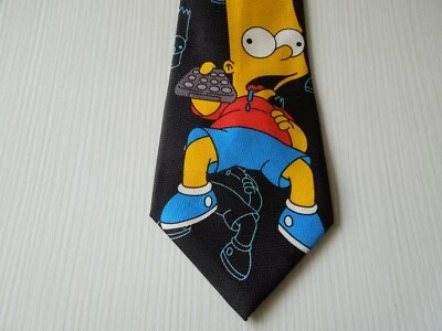 THE SIMPSONS BART POLY TIE POLIESTERE CRAVATTA MADE IN ITALY 689 - Imagen 1 de 4