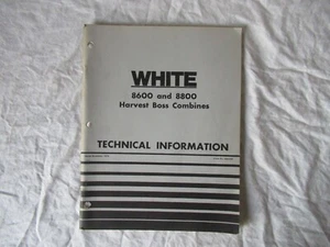 1975 White 8600 8800 harvest boss combine service technical manual - Picture 1 of 13