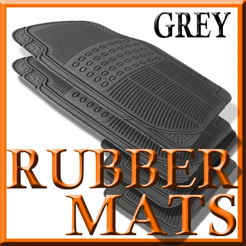 Fits Oldsmobile CUTLASS ALL WEATHER GREY RUBBER FLOOR MATS - Image 1 of 1