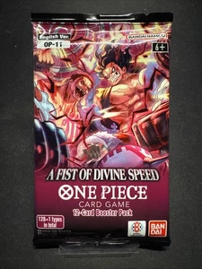 A Fist Of Divine Speed Booster Pack One Piece Card Game OP-11 English 12 Cards - Picture 1 of 2