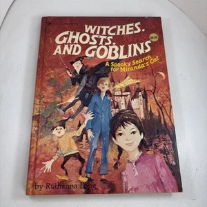 Witches Ghosts And Goblins Miranda's Cat Long 1974 Golden Book Spooky Halloween - Picture 1 of 6