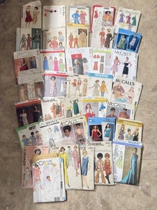 Mixed Lot of Sewing 36 Patterns 60s-2000s - Picture 1 of 7