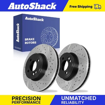 Front Drilled Slotted Brake Rotors for 2007-2015 Mini Cooper 1.6L 2.0L Foto 1 de 4