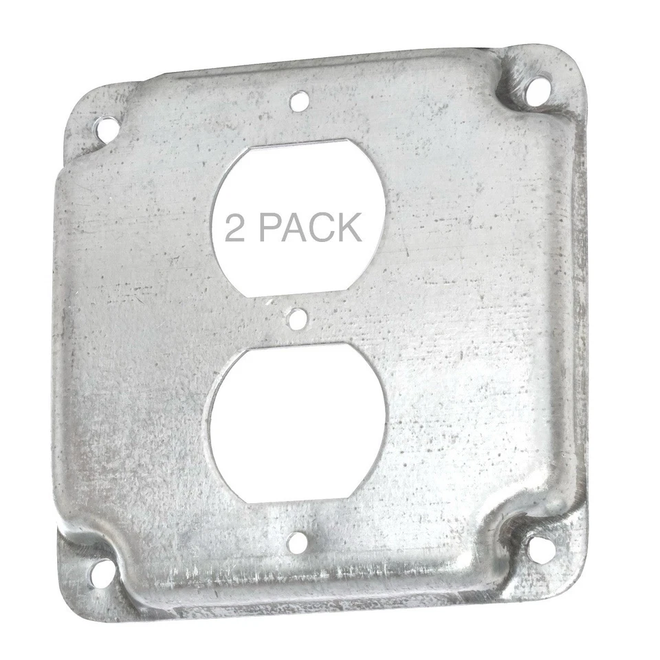 Pack of 2 Duplex Plug Plate,  Hubbell Raco 902C 4"      **SHIPS FREE** - Image 1 of 1